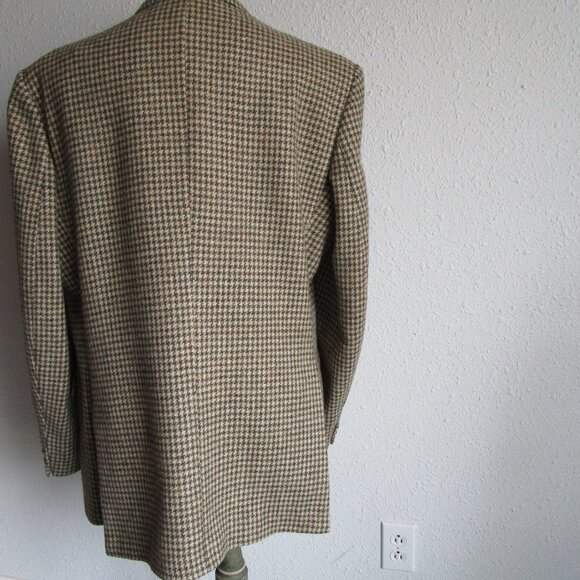 Irish wool tweed dinner jacket, multiple inside pockets, double vent, hand woven - Picture 4 of 16